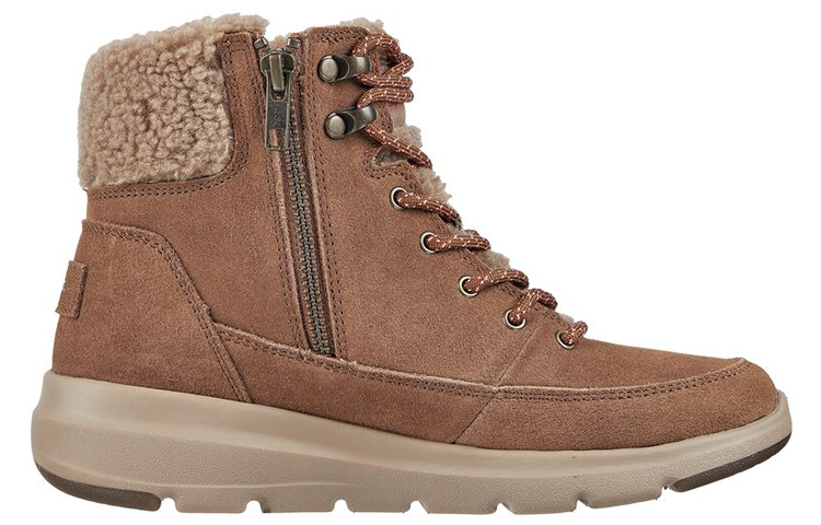 Order (Women) Skechers On-the-go Glacial Ultra-Woodlands 'Brown Mid-Top Snow Boot' 16677-BRN