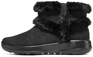 (Women) Skechers On-the-Go Joy 'Black High-Top Velvet' 144043-BBK (Women) Skechers On-the-Go Joy 'Black High-Top Velvet' 144043-BBK