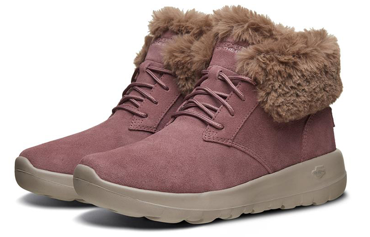 Lookbook Skechers On-The- Go Joy 綁帶雪地靴 女款 粉紅色
