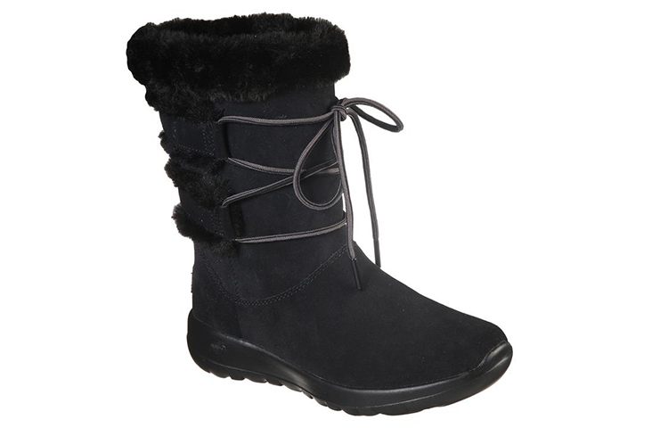 Lookbook Skechers 行動悅享系列 女士款 純黑色雪地靴