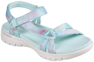 Lookbook Skechers On-The-Go 舒適運動涼鞋 女款 藍