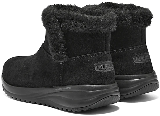 (W) Skechers中筒黑色舒适轻便雪地靴 144775-BBK Shop (W) Skechers中筒黑色舒适轻便雪地靴 144775-BBK