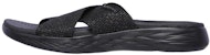 (W) Skechers On The Go 600 'Glistening Black' Hitam Berkilau 16259-BBK