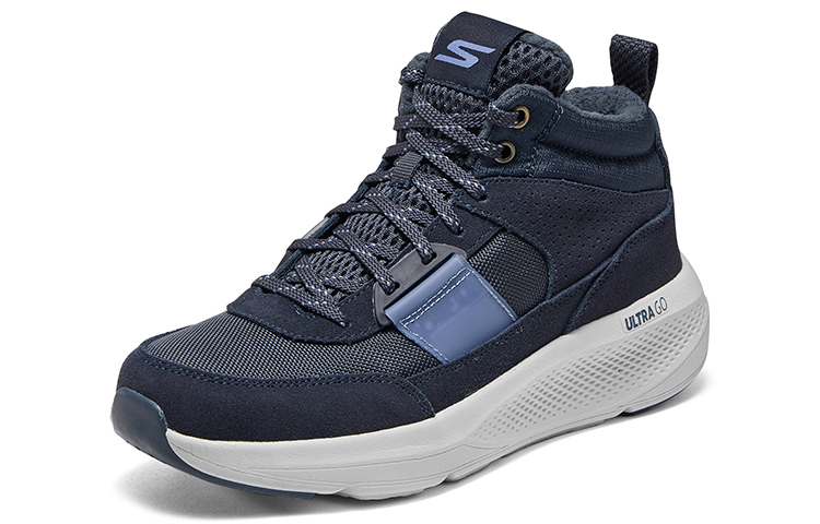 Lookbook Skechers ON THE GO 舒適 防滑耐磨 高筒 生活休閒鞋 女款 藍色