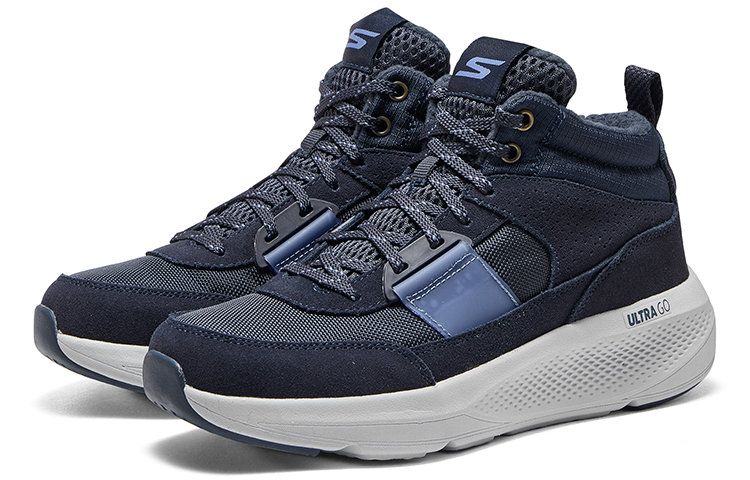 Shop Skechers ON THE GO 舒適 防滑耐磨 高筒 生活休閒鞋 女款 藍色