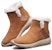 (W) Skechers On-The-Go City 2 Kasut Lari Bertapak Tinggi Coklat 14635-CSNT