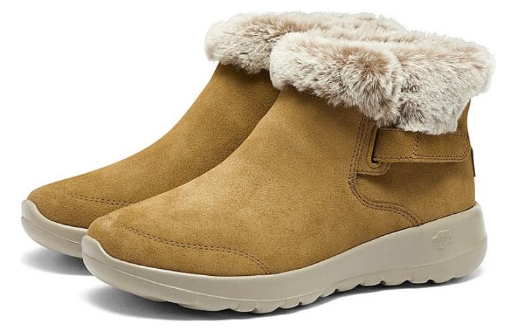 Order Skechers ON THE GO 一脚蹬 柔軟舒適 短筒 雪地靴 女款 黃色