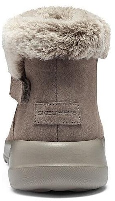 Skechers ON THE GO 一脚蹬 柔軟舒適防滑保暖 短筒 雪地靴 女款 灰褐色 Shop Skechers ON THE GO 一脚蹬 柔軟舒適防滑保暖 短筒 雪地靴 女款 灰褐色