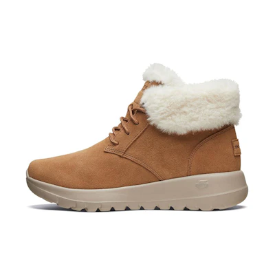 (W) Skechers On-The-Go Joy Lush Chukka Boots 'Brown'