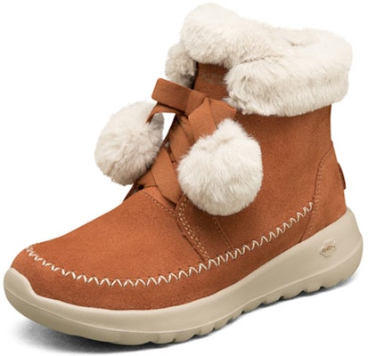 (W) 斯凯奇On-The-Go Joy Pompom雪地靴 '棕白色' 144004-RUST Lookbook (W) 斯凯奇On-The-Go Joy Pompom雪地靴 '棕白色' 144004-RUST