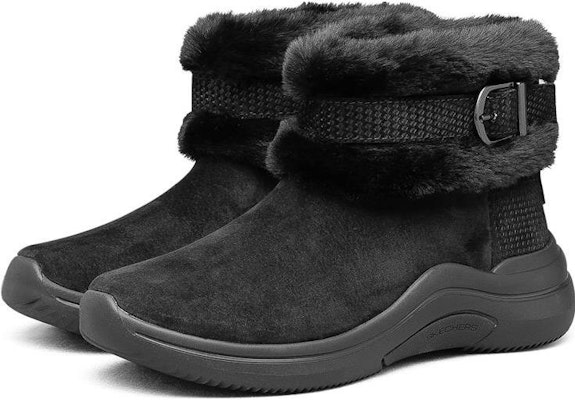 Skechers ON THE GO Midtown 耐磨防滑 短筒 雪靴 女款 黑 Lookbook Skechers ON THE GO Midtown 耐磨防滑 短筒 雪靴 女款 黑