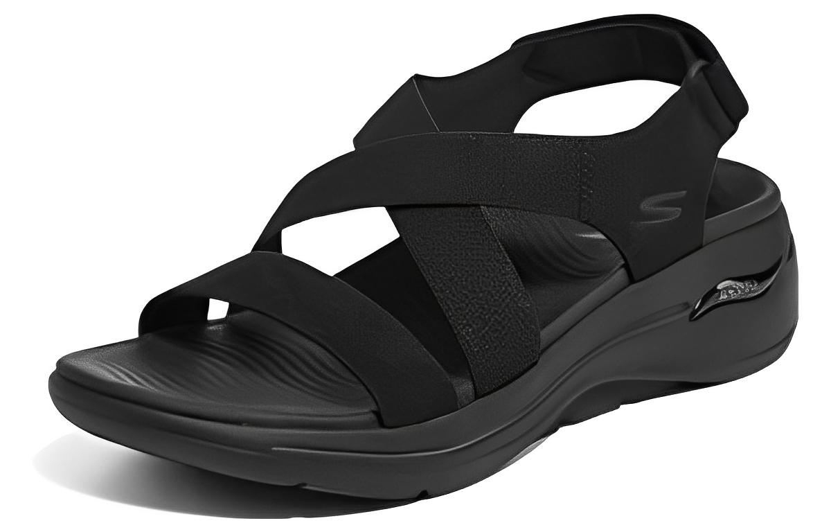 Order (W) Skechers On The Go Sandal 'Hitam Bantalan Olahraga' 140257-BBK