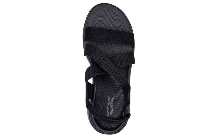Lookbook (W) Skechers On The Go Sandal 'Hitam Bantalan Olahraga' 140257-BBK
