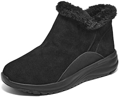 Skechers ON THE GO STELLAR 保暖防滑耐磨 短筒 雪地靴 女款 全黑色 Lookbook Skechers ON THE GO STELLAR 保暖防滑耐磨 短筒 雪地靴 女款 全黑色