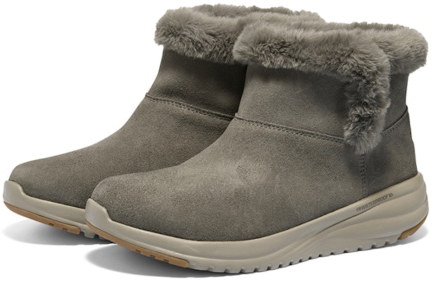 Skechers ON THE GO STELLAR 防水防滑 舒適耐磨 短中筒 雪地靴 女款 灰褐色 Shop Skechers ON THE GO STELLAR 防水防滑 舒適耐磨 短中筒 雪地靴 女款 灰褐色