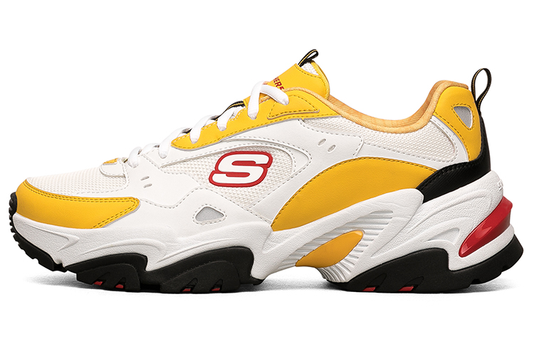 (Women) Skechers One Punch x Stamina V2 Low-Top Running Shoes /Black/Yellow 'White' 66666345-WYL