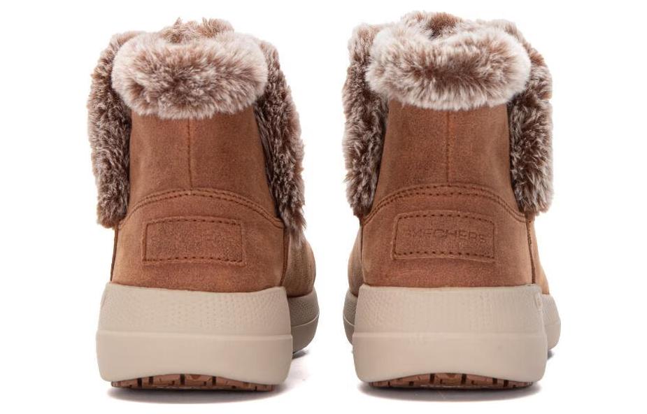 Lookbook Skechers GO WALK 柔軟舒適 雪地靴 女款 栗色