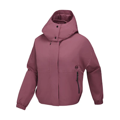 (Women) Skechers Outdoor Hooded Jacket - Waterproof, Warm, Soft Plum Color P125W028-053E