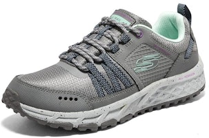 Skechers 戶外 減震防滑耐磨 低幫 運動休閒鞋 女款 灰綠 Lookbook Skechers 戶外 減震防滑耐磨 低幫 運動休閒鞋 女款 灰綠