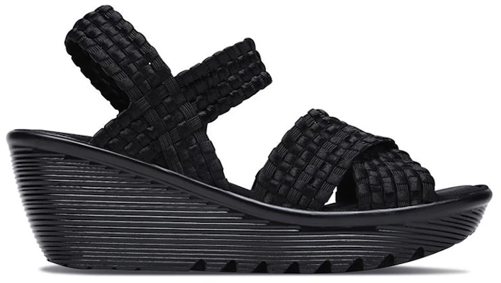 Skechers Parallel 時尚休閒坡跟涼鞋 女款 全黑色 Order Skechers Parallel 時尚休閒坡跟涼鞋 女款 全黑色