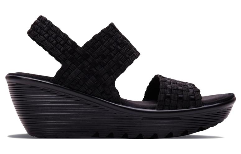 Order Skechers Parallel 時尚休閒坡跟涼鞋 女款 全黑