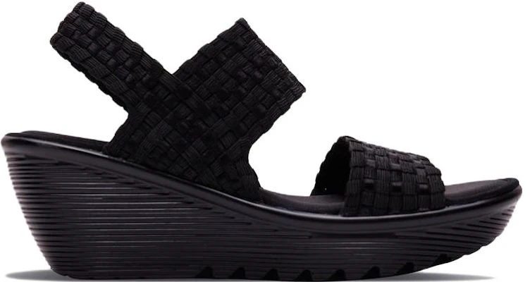 Skechers Parallel 時尚休閒坡跟涼鞋 女款 全黑 Order Skechers Parallel 時尚休閒坡跟涼鞋 女款 全黑