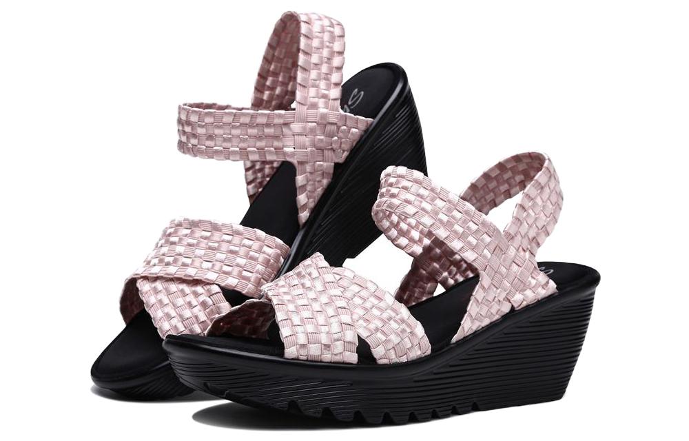 Lookbook (Women) Skechers Parallel 'Fashion Casual Pink Wedge Sandal' 38658-PNK
