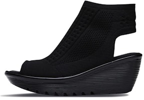 (Women) Skechers Parallel 'Fashion Casual Wedge Sandal Black' 49829-BLK (Women) Skechers Parallel 'Fashion Casual Wedge Sandal Black' 49829-BLK
