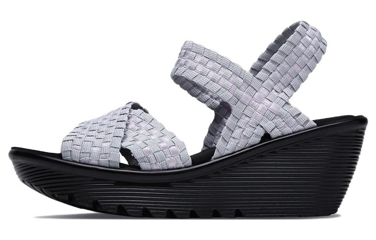 (Women) Skechers Parallel 'Fashion Casual Wedge Sandal Grey Purple' 38658-GYLV