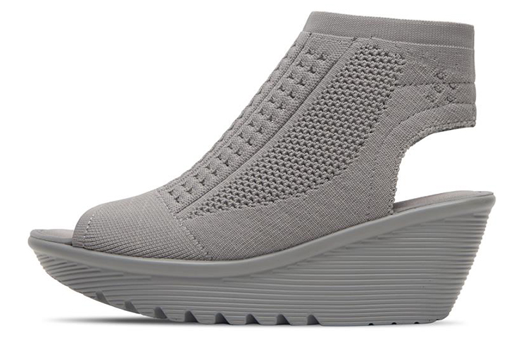 (Women) Skechers Parallel 'Fashion Casual Wedge Sandal Grey' 49829-GRY