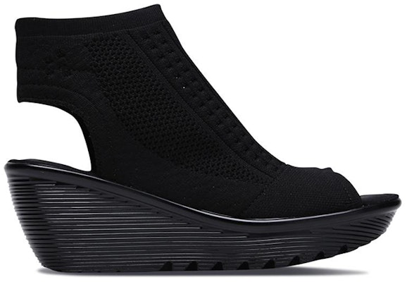 (Women) Skechers Parallel 'Fashion Casual Wedge Sandal Black' 49829-BLK Order (Women) Skechers Parallel 'Fashion Casual Wedge Sandal Black' 49829-BLK