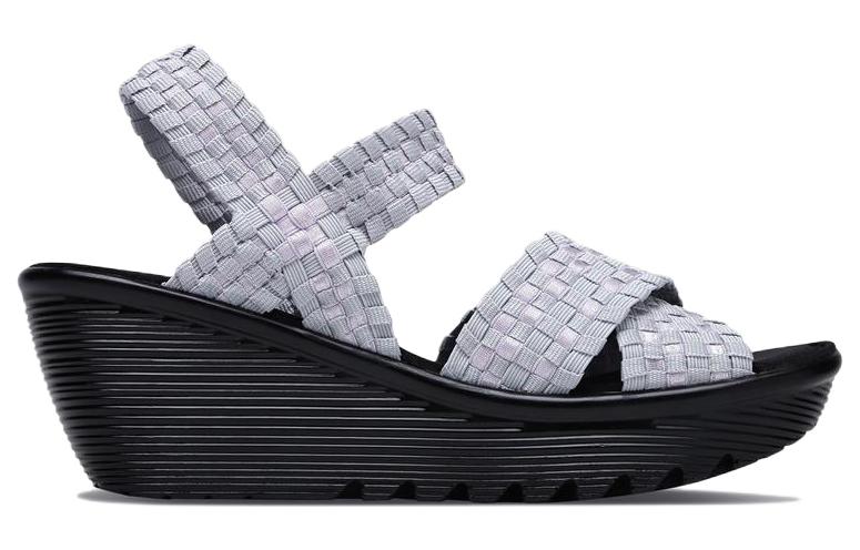 Order (Women) Skechers Parallel 'Fashion Casual Wedge Sandal Grey Purple' 38658-GYLV