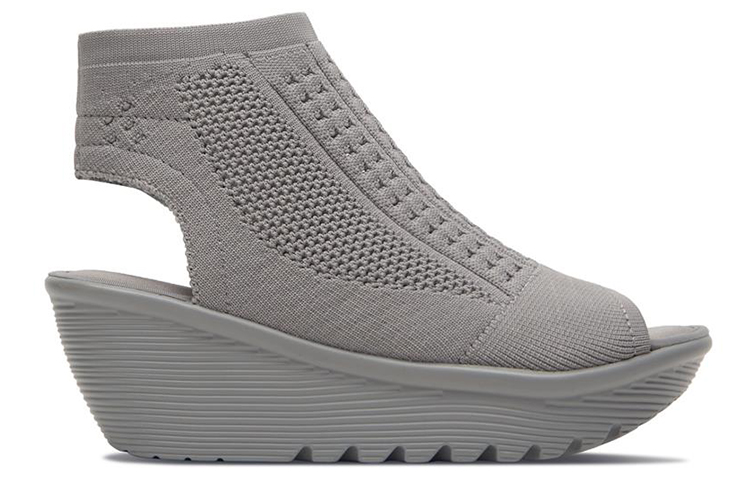 Order (Women) Skechers Parallel 'Fashion Casual Wedge Sandal Grey' 49829-GRY