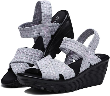 (Women) Skechers Parallel 'Fashion Casual Wedge Sandal Grey Purple' 38658-GYLV Lookbook (Women) Skechers Parallel 'Fashion Casual Wedge Sandal Grey Purple' 38658-GYLV