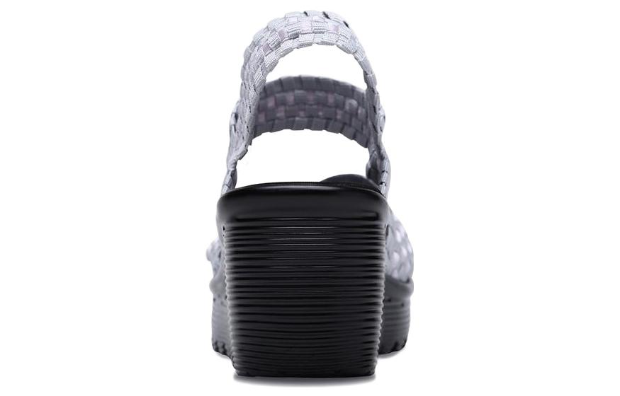 Shop (Women) Skechers Parallel 'Fashion Casual Wedge Sandal Grey Purple' 38658-GYLV