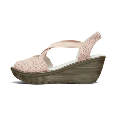 (W) Skechers Parallel 'Pink Wedge Sandal'