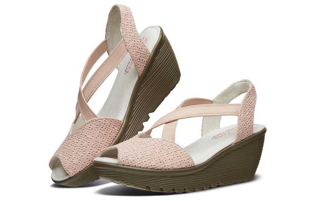 Lookbook (W) 스케쳐스 핑크 웨지 샌들 (Skechers Pink Wedge Sandal) 41102-PNK
