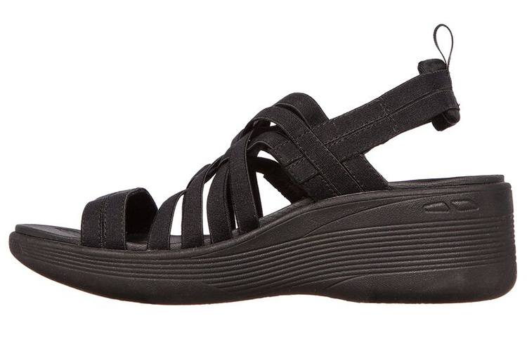 (Women) Skechers Pier-Lite 'Casual Wedge Sandal Black' 163271-BBK