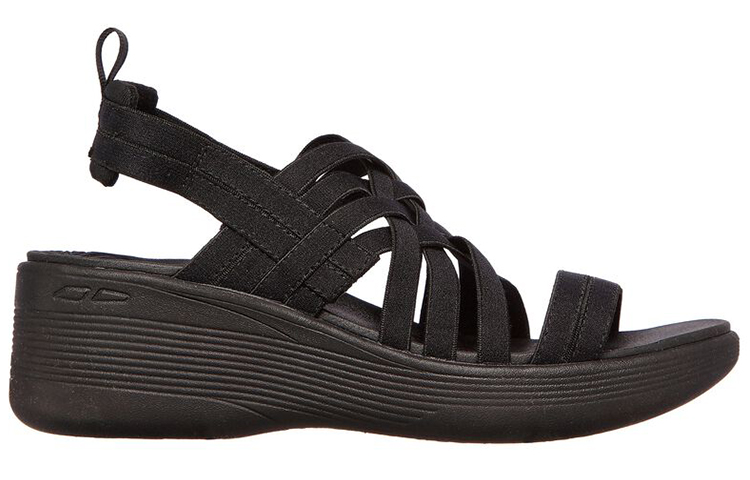 (W) Skechers Pier-Lite 'Casual Wedge Sandal Black' 圖 2