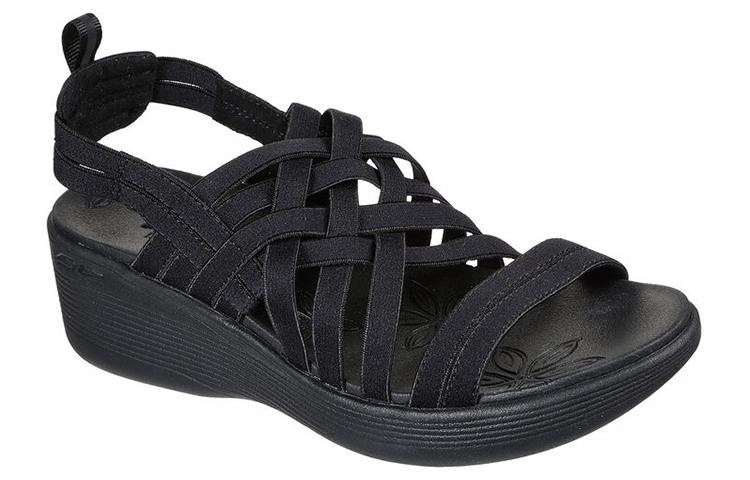 (W) Skechers Pier-Lite 'Casual Wedge Sandal Black' 圖 3