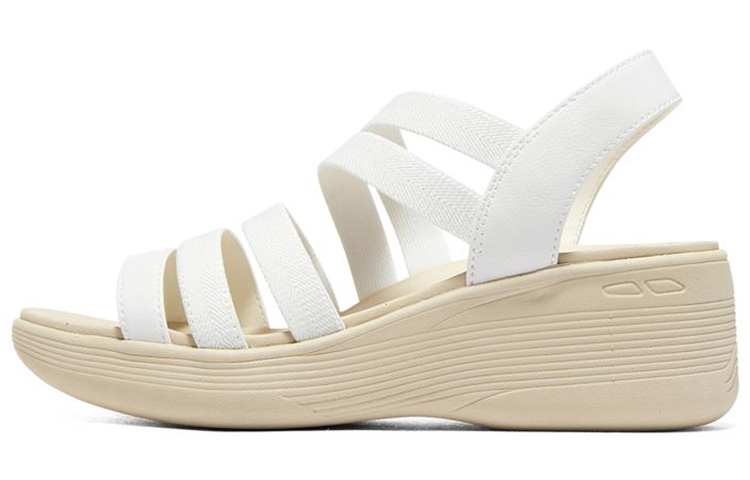 (Women) Skechers Pier-Lite 'Fashion High-Heel Sandal White' 163276-WHT