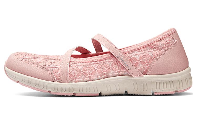 (Women) Skechers Pink Casual Low-Top Durable Lifestyle Shoes 100624-ROS