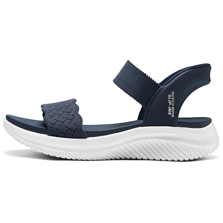 (W) Skechers Platform Casual Breathable Sandal 'Navy Blue'