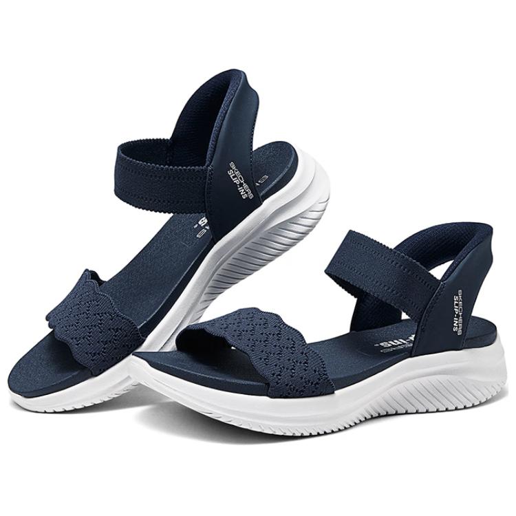 (W) Skechers Platform Casual Breathable Sandal 'Navy Blue' 圖 3