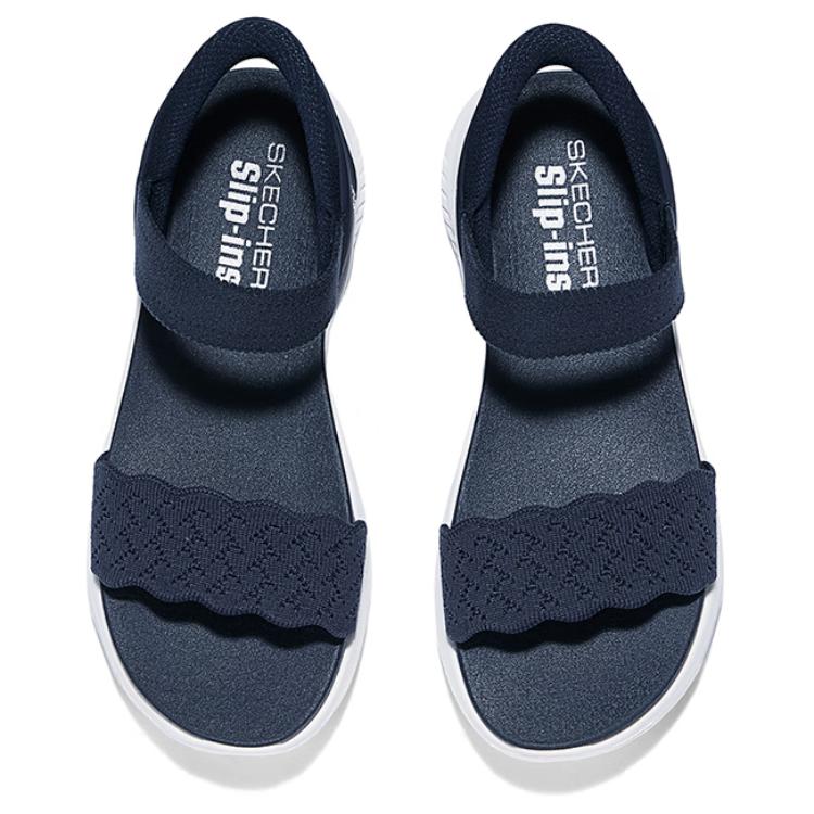 (W) Skechers Platform Casual Breathable Sandal 'Navy Blue' 圖 4
