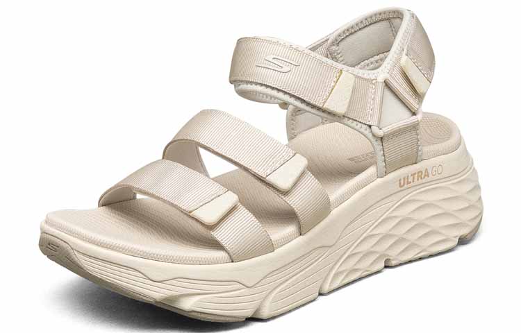 (W) Skechers Platform Peep-Toe Sandal 'Natural' 圖 4