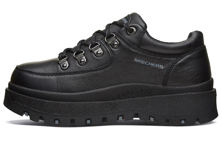 (W) Skechers Platform Sneaker 'Black'