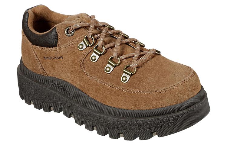 Lookbook (W) Skechers Plateau-Sneaker ''Braun Schnürschuh'' 48582-TAN