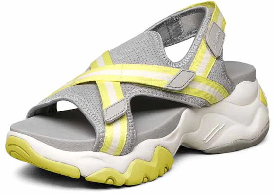 (W) Sandalias Skechers Plataforma Velcro 'Gris Amarillo' 57357-GYYL Shop (W) Sandalias Skechers Plataforma Velcro 'Gris Amarillo' 57357-GYYL