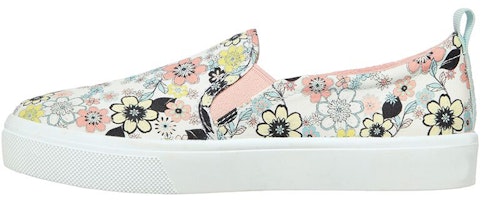(Women) Skechers Poppy Flower Fields 'White Breathable Slip-On' 155479-WMLT (Women) Skechers Poppy Flower Fields 'White Breathable Slip-On' 155479-WMLT